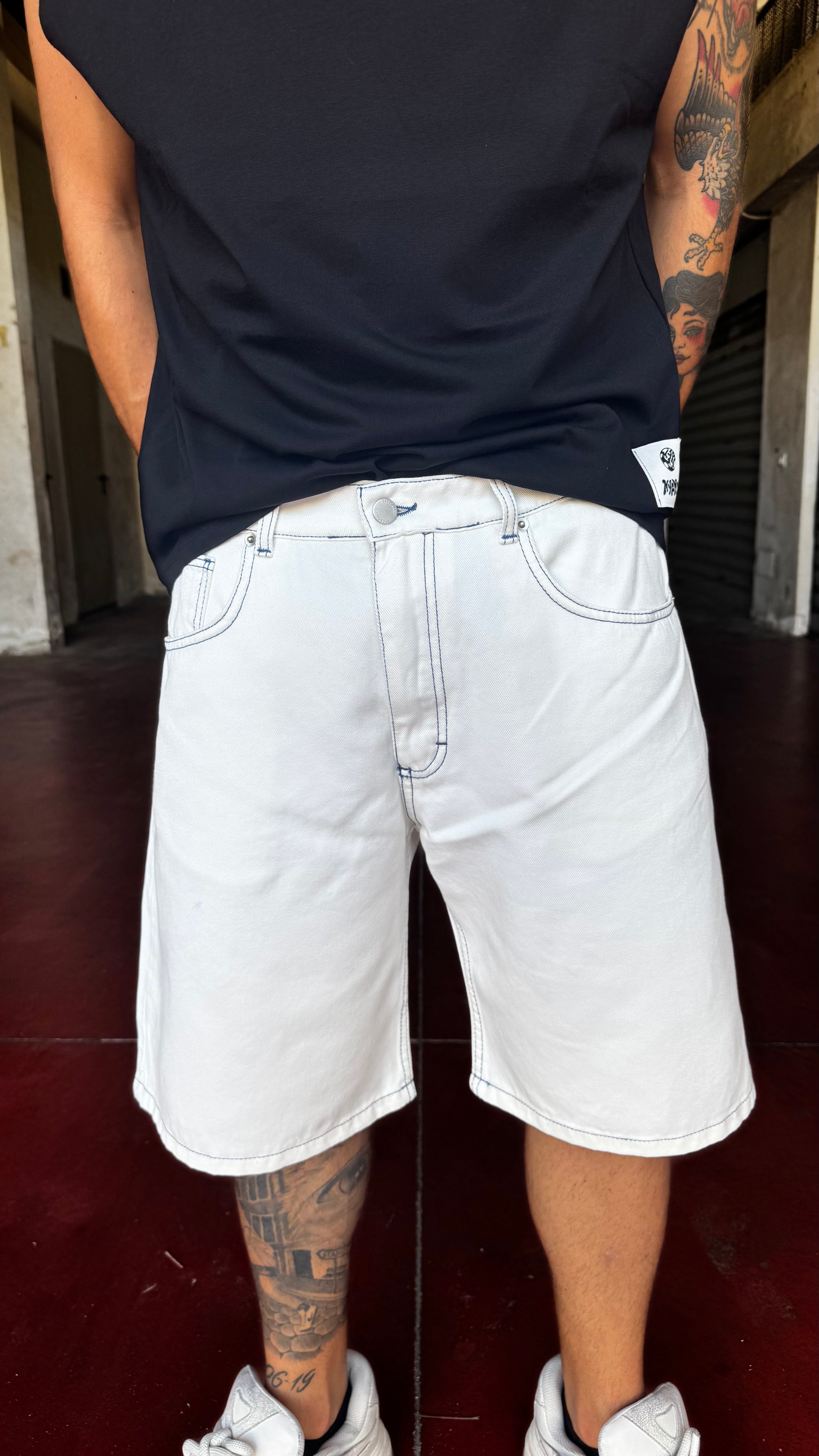 SHORTS CONTRAST WHITE
