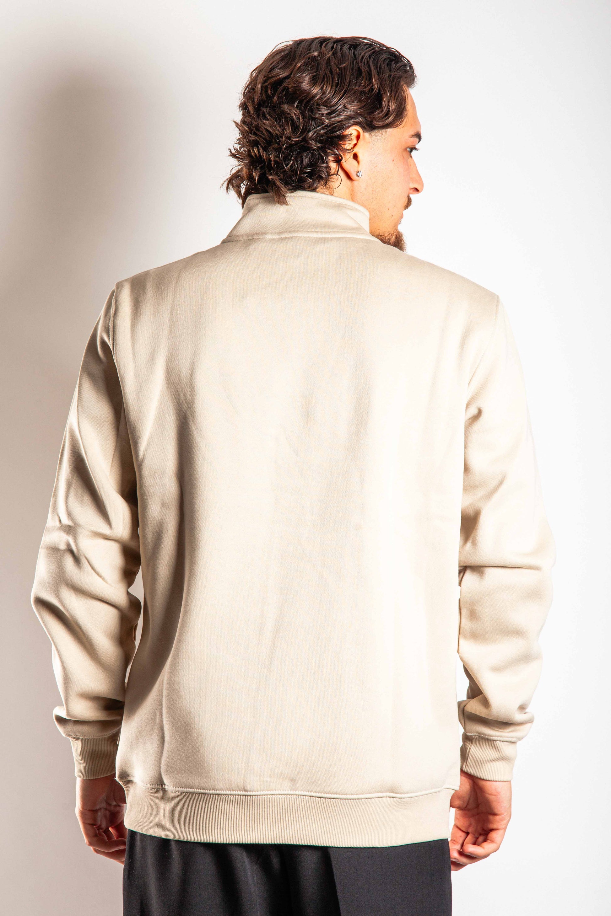 SWEAT DEMI-ZIP HIVER CLAIR