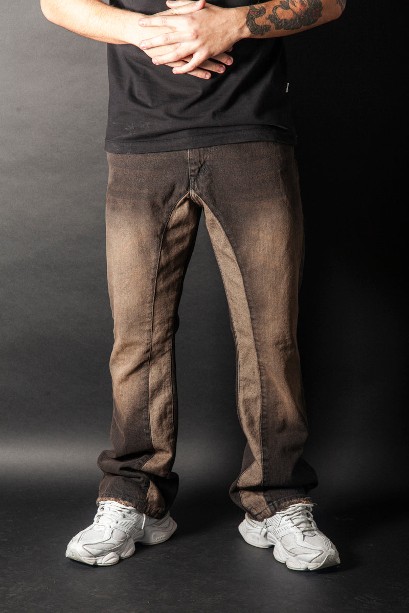 JEANS FLARE BROWN SLAVATO
