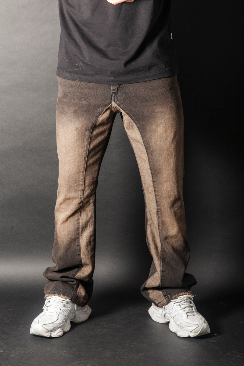 JEANS FLARE BROWN SLAVATO