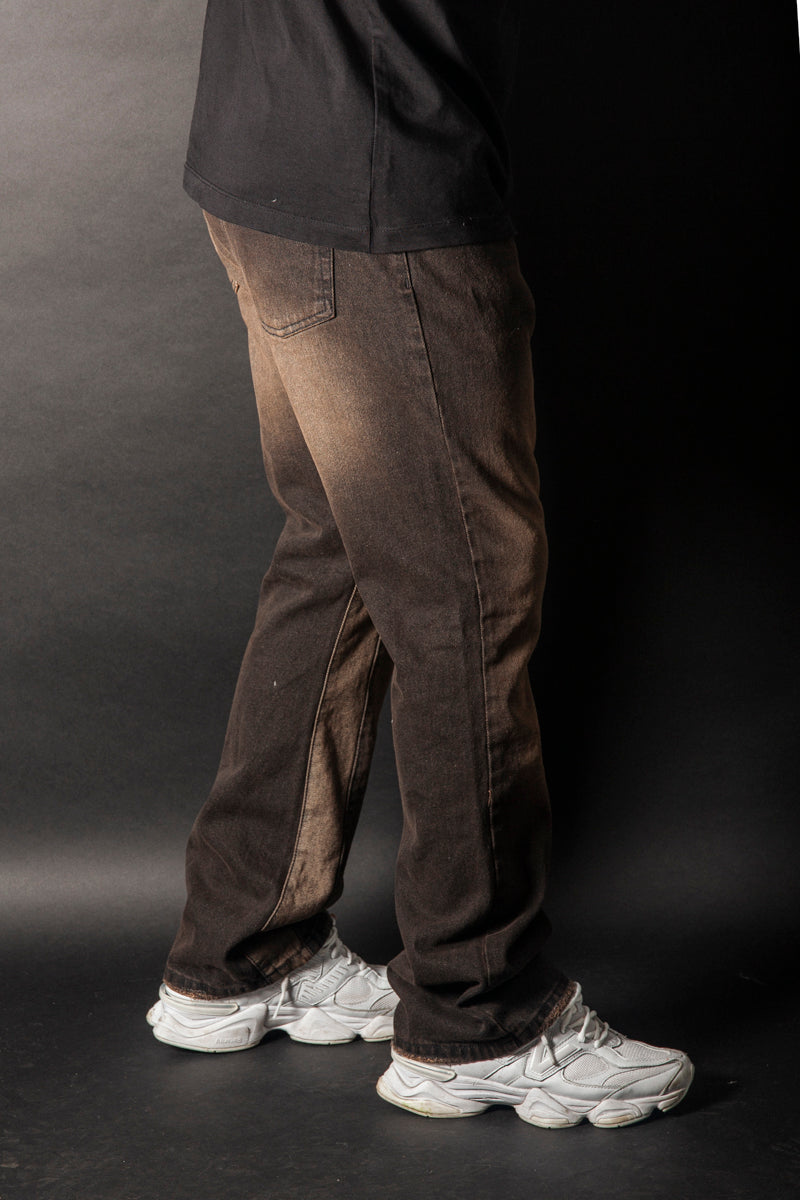 JEANS FLARE BROWN SLAVATO
